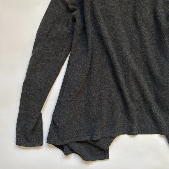 Saks Fifth avenue gray 100% cashmere crystal beaded Sweater open Cardigan size M - Picture 13 of 14